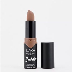 Nyx suede matte lipstick makeup in shade MUNCHIES